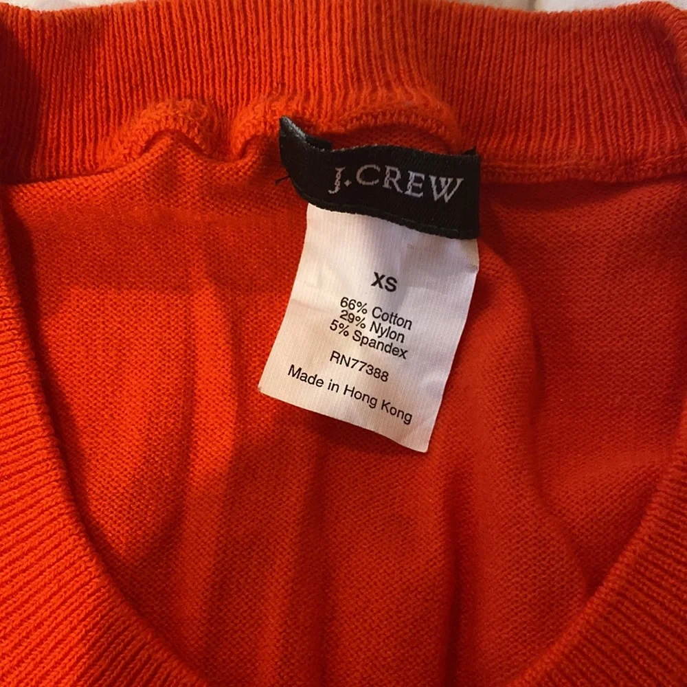 J Crew cardigan women’s xs good condition reddish orange - Picture 2 of 4
